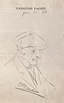 Dessin simple représentant le profil d’André Castelein en 1930.