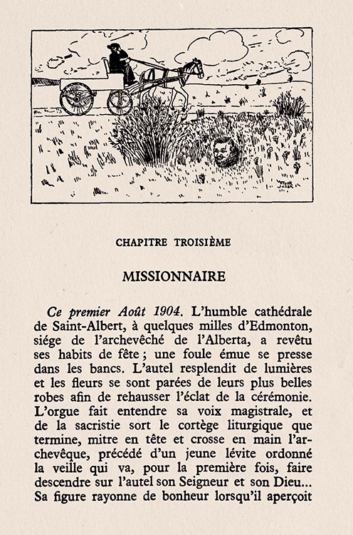 Reproduction de la première page du chapitre 3 de L’Appel du Grand Nord, publié en 1938.