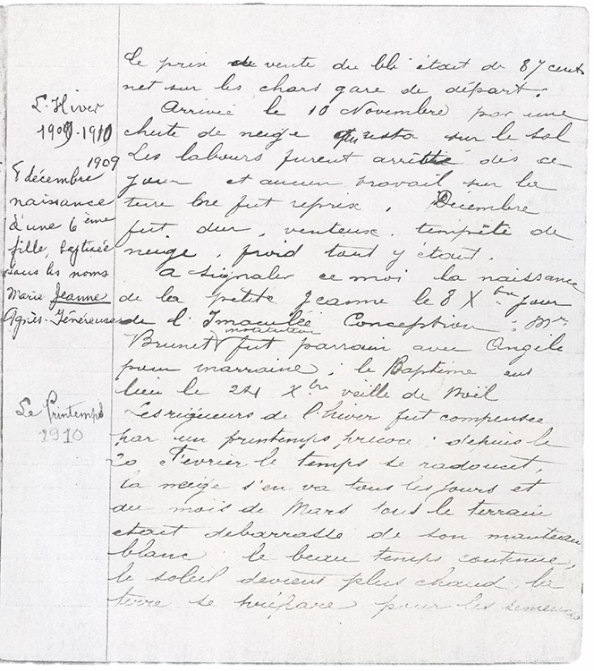 Numérisation d’une partie d’une page du livre intitulé Mémoire d’une émigration, écrit par Jean-Louis Picton.