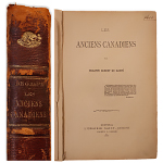 Page titre du livre Les Anciens canadiens de Philippe Aubert de Gaspé, publié en 1863, montrant un ancien ouvrage.