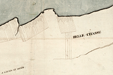 Seigneurie de Bellechasse telle que tracée par Gédéon de Catalogne sur une carte de 1709